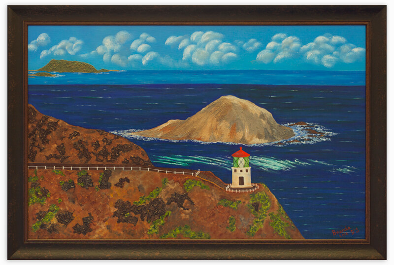 Makapu lighthouse at Oahu Hawaii